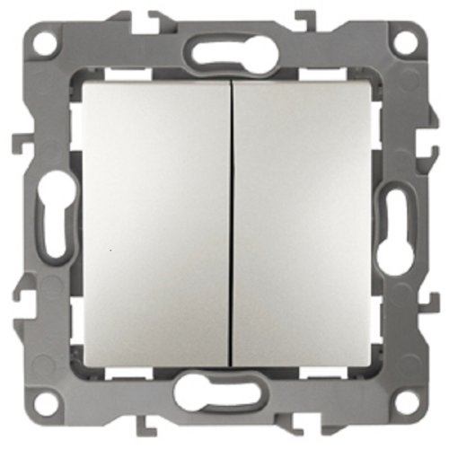 Переключатель без рамки Эра S12 2-кл проходной 10А перламутр картинка